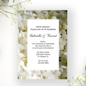 White Hydrangea Flower Engagement Party - uitnodig Kaart
