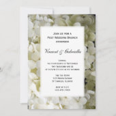 White Hydrangea Flower Post Wedding Brunch Kaart (Voorkant)