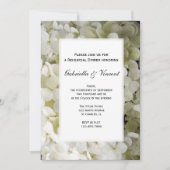 White Hydrangea Flower Rehearings Dinner Invitatio Kaart (Voorkant)