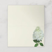 White Hydrangea Flower Tented Place Kaarten Plaatskaartje (Buitenkant ongevouwen)