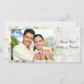 White Hydrangea Flower Wedding Bedankt (Voorkant)