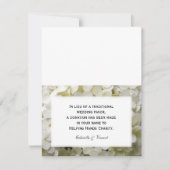 White Hydrangea Flower Wedding Charity Favor Kaart (Voorkant)