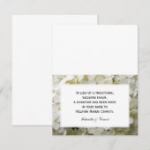 White Hydrangea Flower Wedding Charity Favor Kaart (Voorkant / Achterkant)