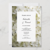 White Hydrangea Flower Wedding Kaart (Voorkant)