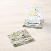 White Hydrangea Flower Wedding Kartonnen Onderzetters (Insitu)