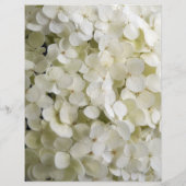 White Hydrangea Flower Wedding Menu (Achterkant)