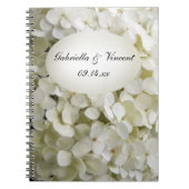 White Hydrangea Flower Wedding Notitieboek (Voorkant)