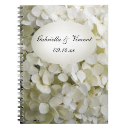 White Hydrangea Flower Wedding Notitieboek