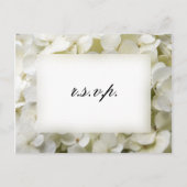 White Hydrangea Flower Wedding RSVP Response Uitnodiging Briefkaart (Voorkant)