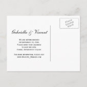 White Hydrangea Flower Wedding Save the Date Aankondigingskaart (Achterkant)