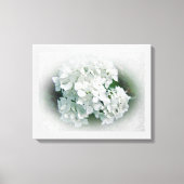 White Hydrangea Flowers Canvas Afdruk (Voorkant)