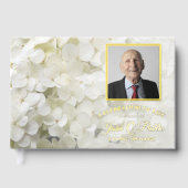 White Hydrangea Flowers Celebration of Life Gastenboek (Voorkant)