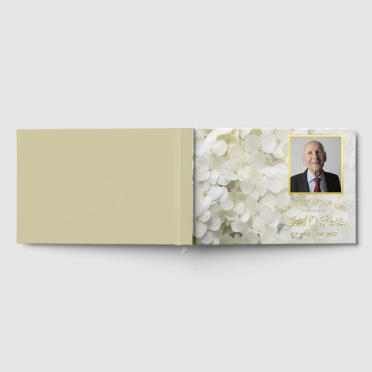 White Hydrangea Flowers Celebration of Life Gastenboek (Volledig)