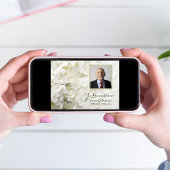 White Hydrangea Flowers Death Jubileum Kaart