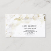 White Hydrangea Flowers Waterverf Florist Visitekaartje (Voorkant)