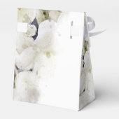 White Hydrangea Flowers Waterverf Wedding Bedankdoosjes (Achterkant)