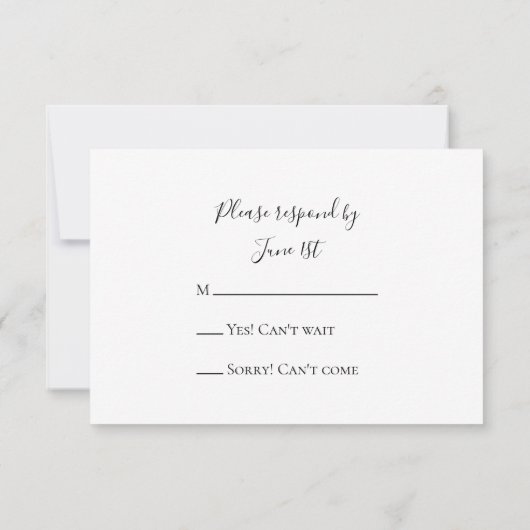 White Hydrangea Flowers Waterverf Wedding RSVP (Achterkant)