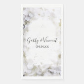White Hydrangea Flowers Waterverf Wedding Servet (Voorkant)