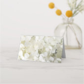 White Hydrangea Flowers Wedding Charity Favors Plaatskaartje (Achterkant)