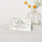 White Hydrangea Flowers Wedding Charity Favors Plaatskaartje (Voorkant)