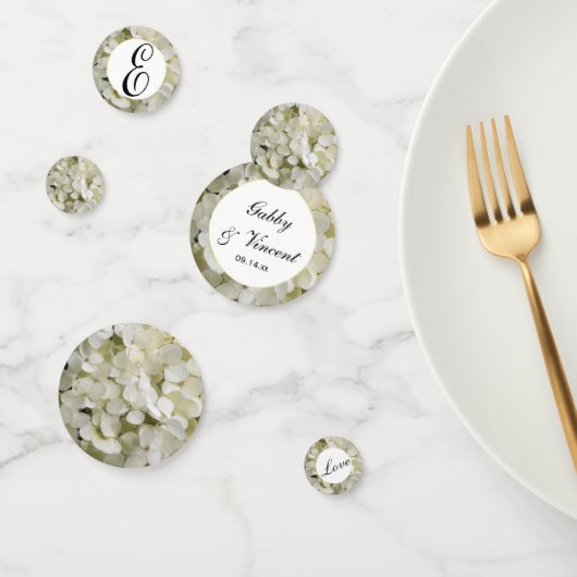 White Hydrangea Flowers Wedding Confetti (Groep)