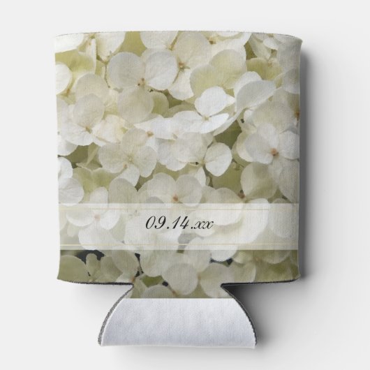 White Hydrangea Flowers Wedding Favor Blikjeskoeler (Achterkant)