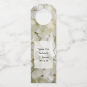 White Hydrangea Flowers Wedding Flessenhanger (Voorkant)