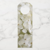 White Hydrangea Flowers Wedding Flessenhanger (Achterkant)