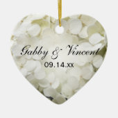 White Hydrangea Flowers Wedding Keramisch Ornament (Voorkant)