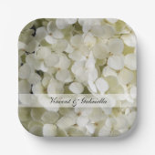 White Hydrangea Flowers Wedding Papieren Bordje (Voorkant)