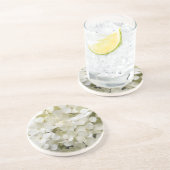 White Hydrangea Flowers Zandsteen Onderzetter (Zijkant)