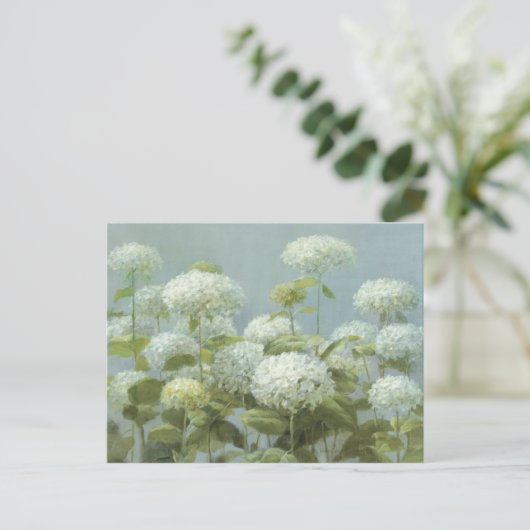 White Hydrangea Garden Briefkaart (Staand voorkant)
