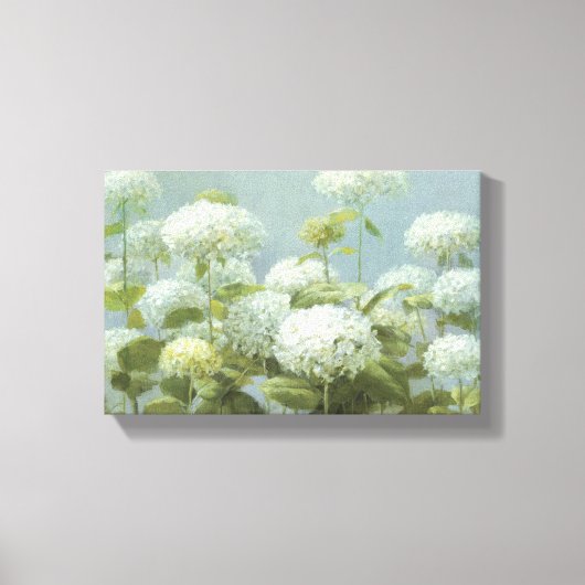 White Hydrangea Garden Canvas Afdruk (Voorkant)