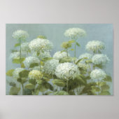 White Hydrangea Garden Poster (Voorkant)