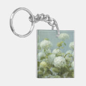 White Hydrangea Garden Sleutelhanger (Voorkant Links)