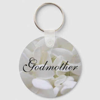 White Hydrangea "Godmoeder" keyring Sleutelhanger