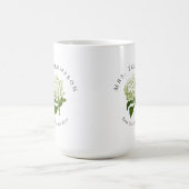 White Hydrangea Grand-millennial Best Teacher Koffiemok (Center)