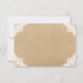 White Hydrangea Lace Modern Rustic Hartelijk dank Bedankkaart (Achterkant)