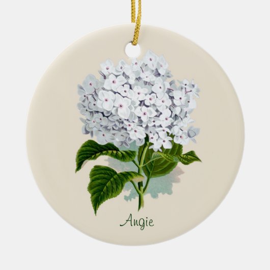 White Hydrangea Ornament (Voorkant)