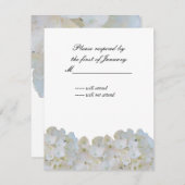 White Hydrangea Reply Kaart (Voorkant / Achterkant)