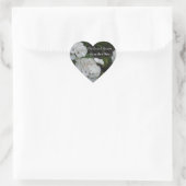 White Hydrangea Save the Date Hart Sticker (Tas)