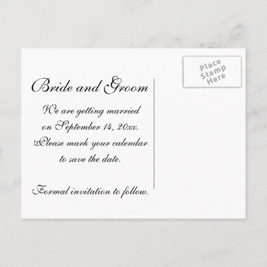 White Hydrangea Save the Date Notice Aankondigingskaart (Achterkant)