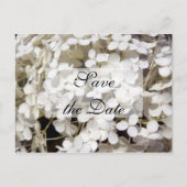 White Hydrangea Save the Date Notice Aankondigingskaart (Voorkant)