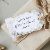 White Hydrangea Waterverf Wedding Favor Labels Cadeaulabel