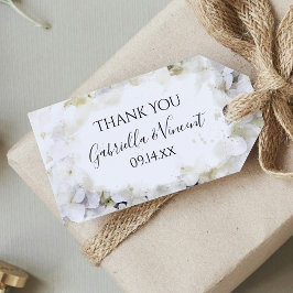 White Hydrangea Waterverf Wedding Favor Labels Cadeaulabel