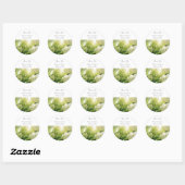 White Hydrangea Wedding Bedankt Ronde Sticker (Vel)