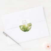 White Hydrangea Wedding Bedankt Ronde Sticker (Envelop)