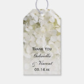 White Hydrangea Wedding Favor Labels Cadeaulabel (Voorkant)