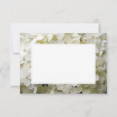 White Hydrangea Wedding Flat Dank je Bedankkaart (Achterkant)