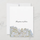 White Hydrangea Wedding Invitation Kaart (Achterkant)